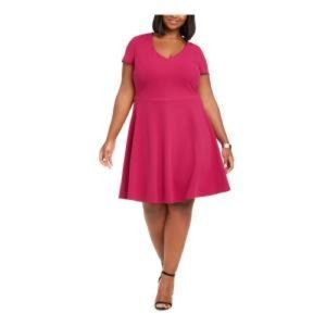 B Darlin Trendy Womens Dress Plus Size 14W Pink